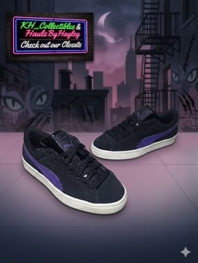 Puma Suede x Batman Catwoman Sneakers Womens Size 6 Black Purple NWOT